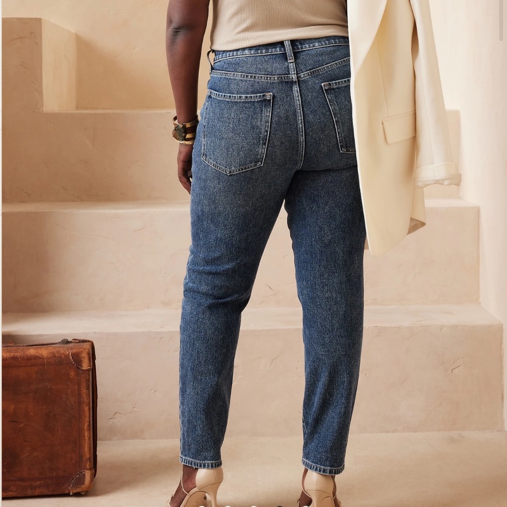 Banana Republic High Rise Slim Jean-Medium Wash, Worn Twice